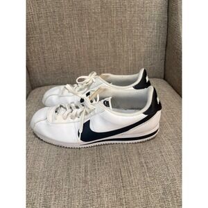 Nike Cortez Basic White Black Mens 13 Sneakers 819719-100 Low Top Shoes